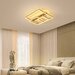 Lustra LED 182 W Geometric Gold, 4 surse de iluminare, Telecomanda