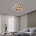 Lustra LED 182 W Geometric Gold, 4 surse de iluminare, Telecomanda